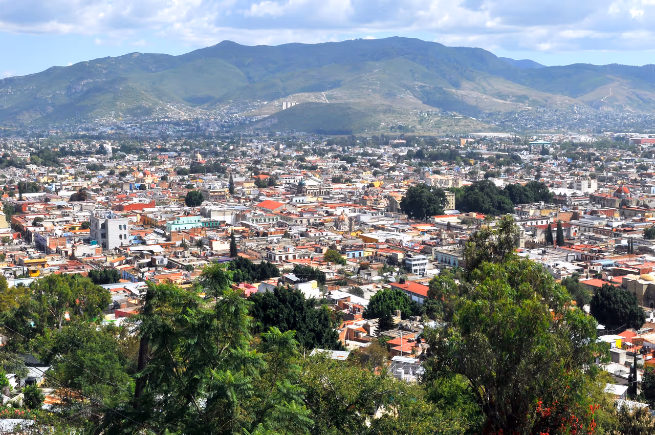 Oaxaca City, as seen from Monte Albán