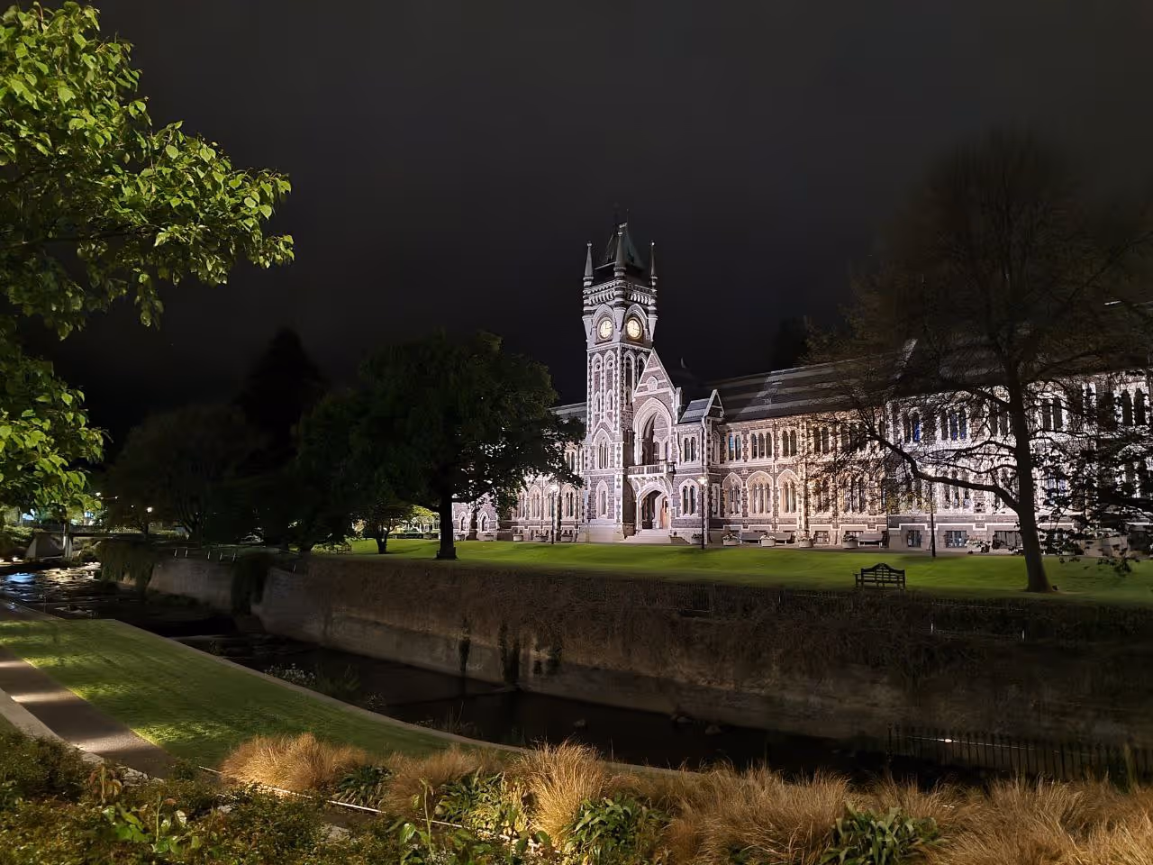 University of Otago's Registry Building at night