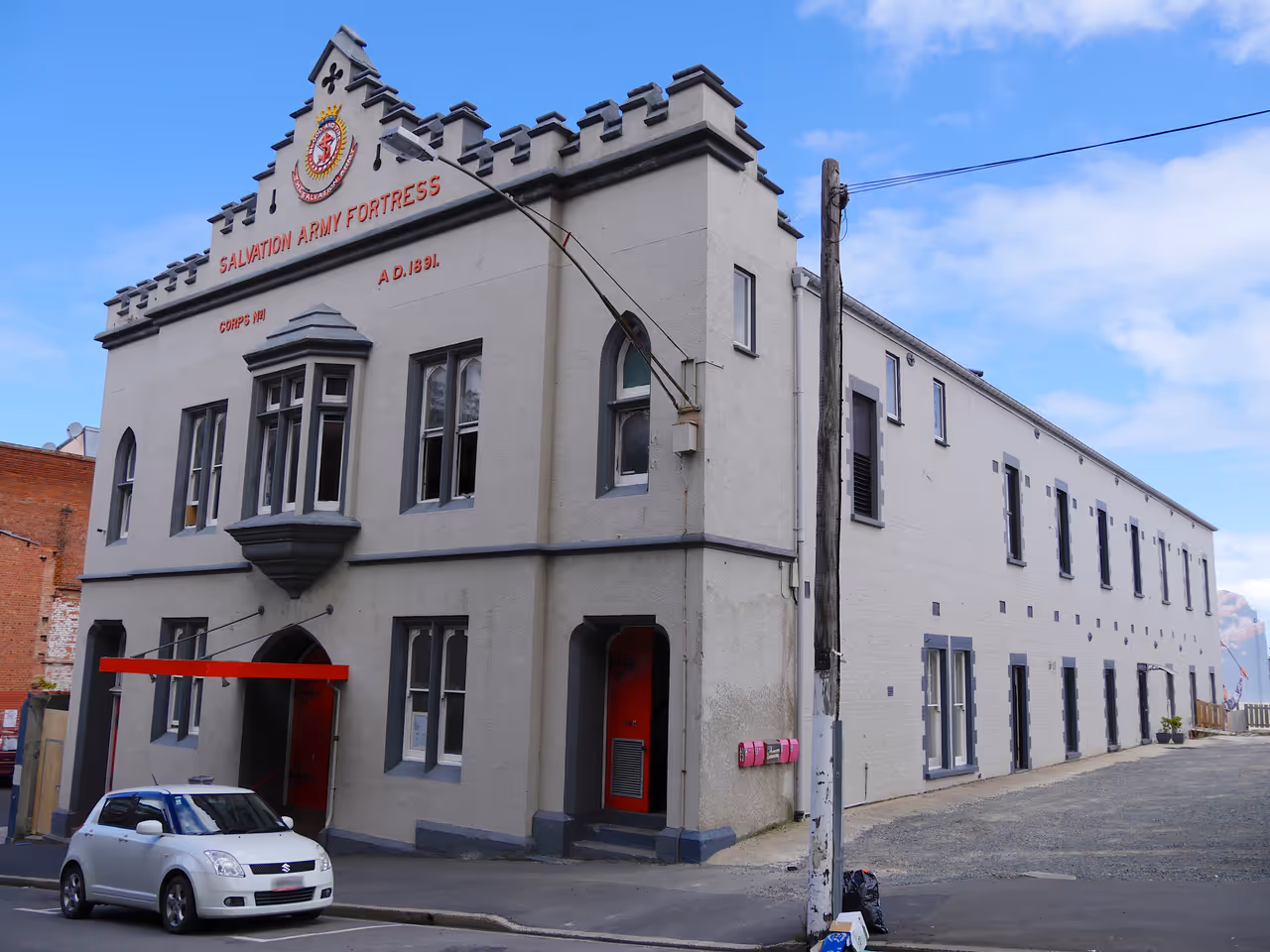 Blue oyster art project space in Dunedin