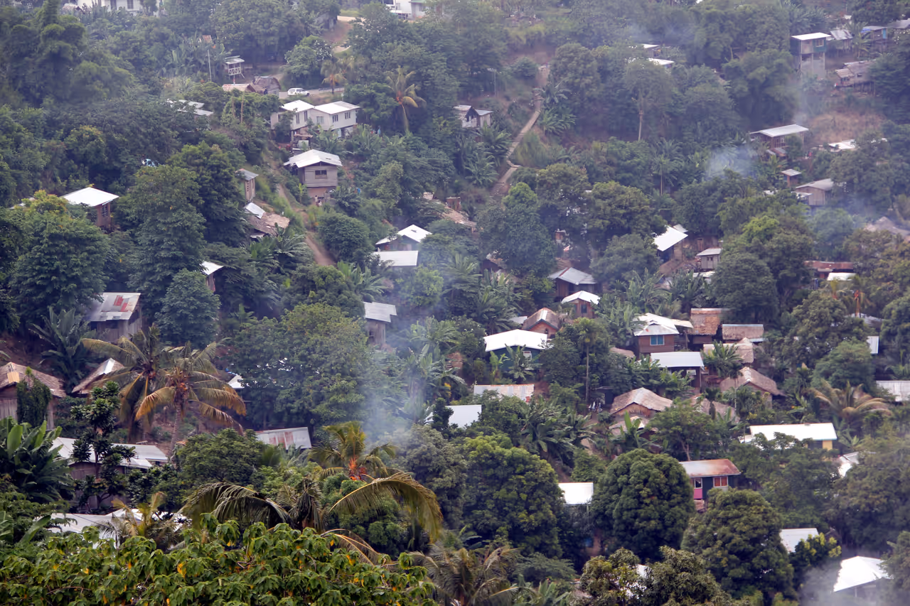 Seen from a hilltop, Honiara