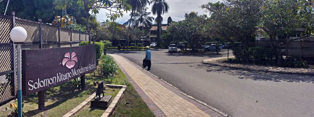 Mendana avenue coastal strip nightlife spot in Honiara