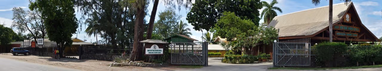 Iron bottom sound hotel terrace in Honiara