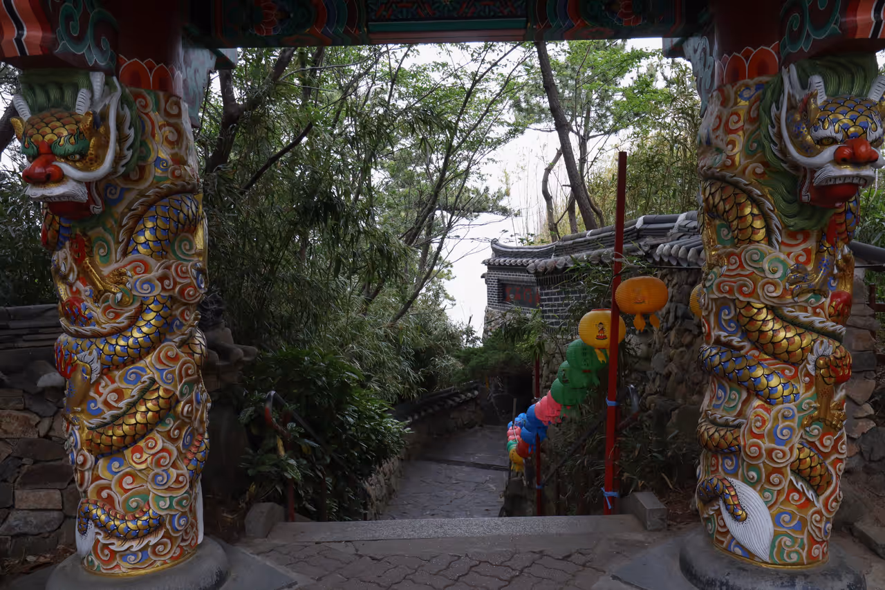 Ocean dragon temple in Busan