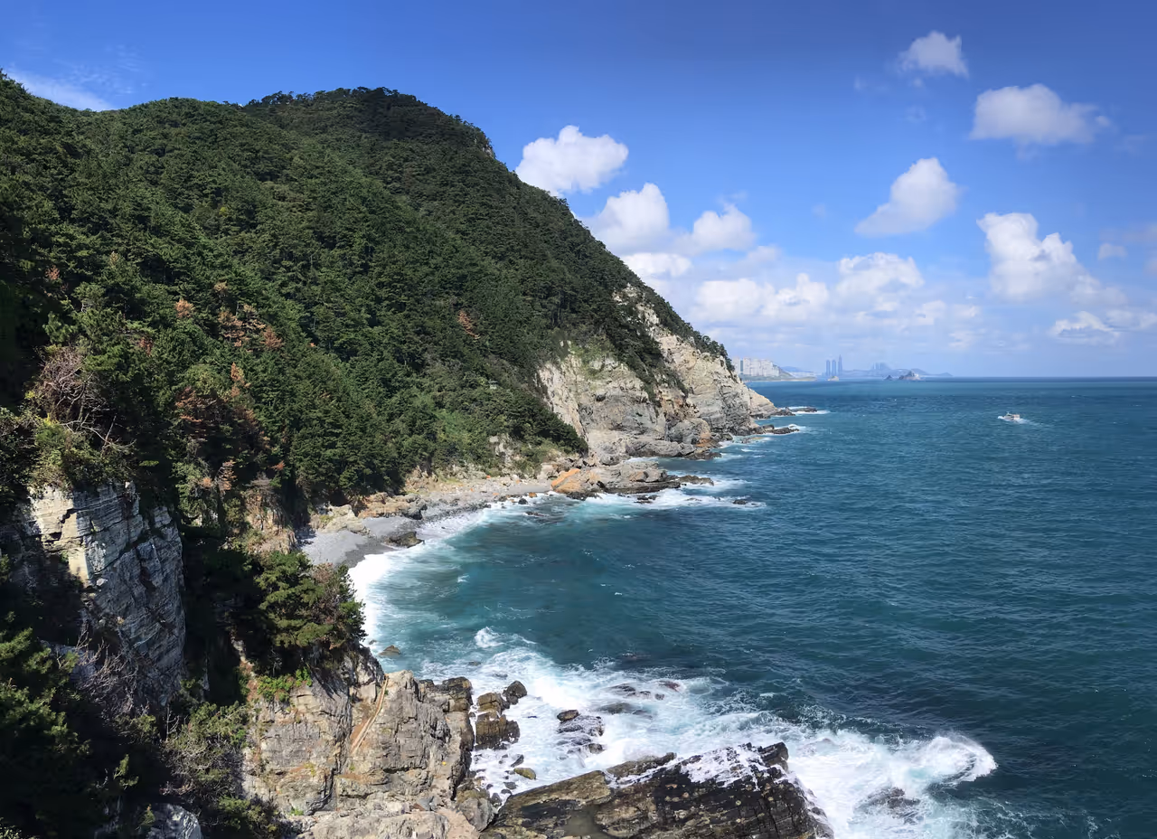 Cliffs of Taejongdae in Busan