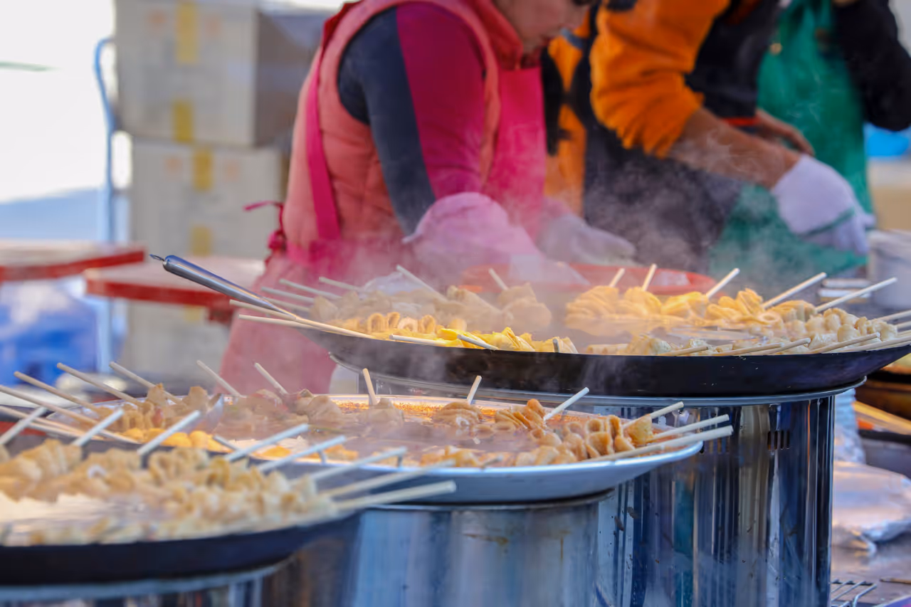 Fish cake food in Busan