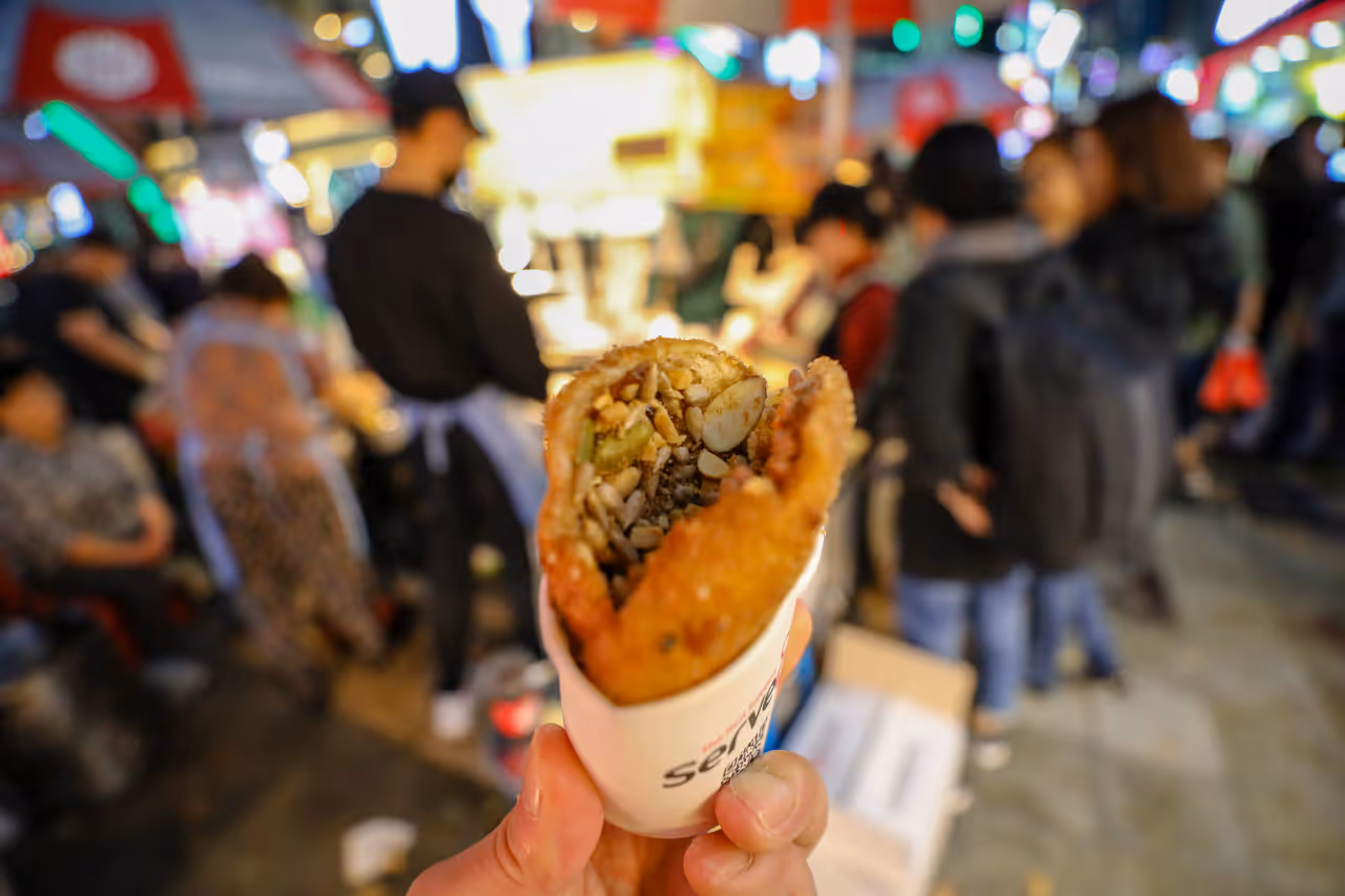 Seed pancake food in Busan