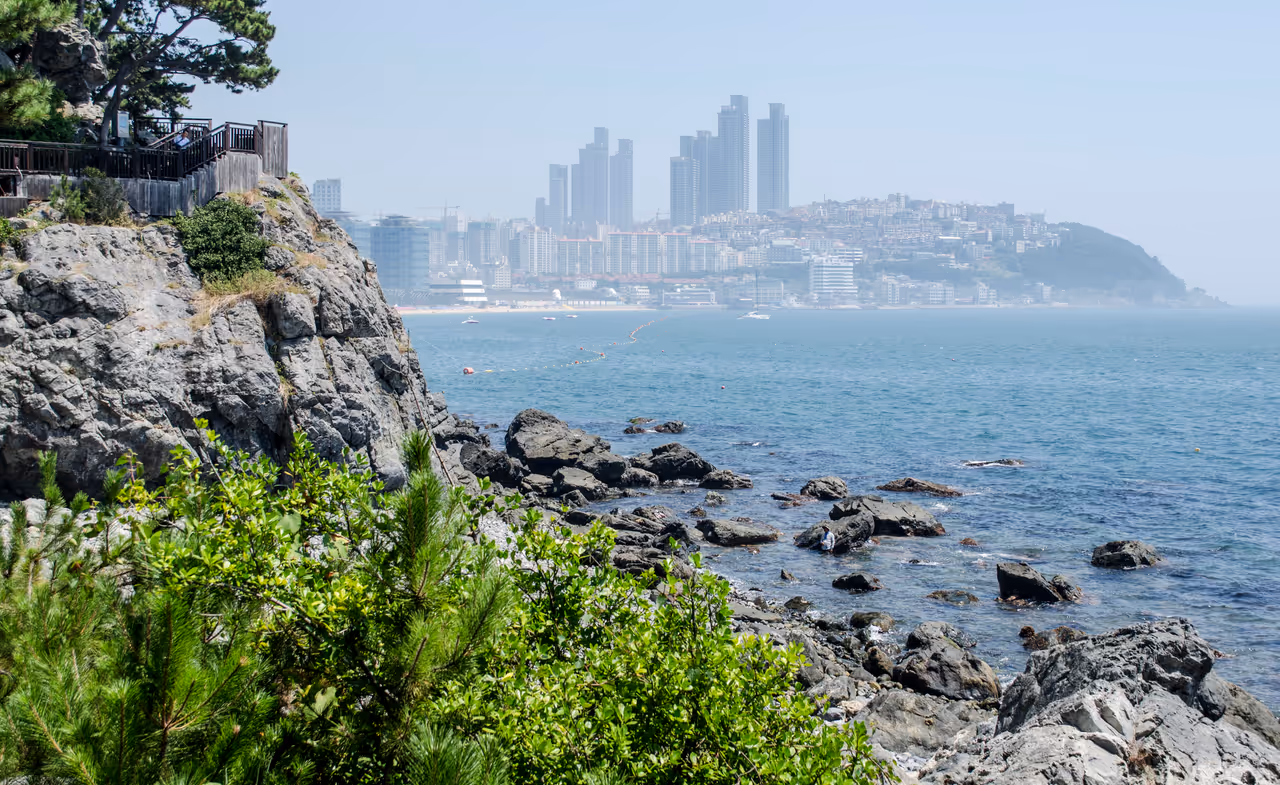 Romantic hill in Busan