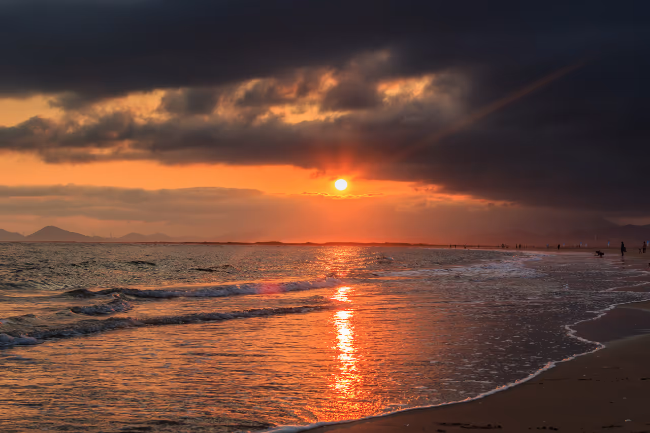 Estuary sunset in Busan