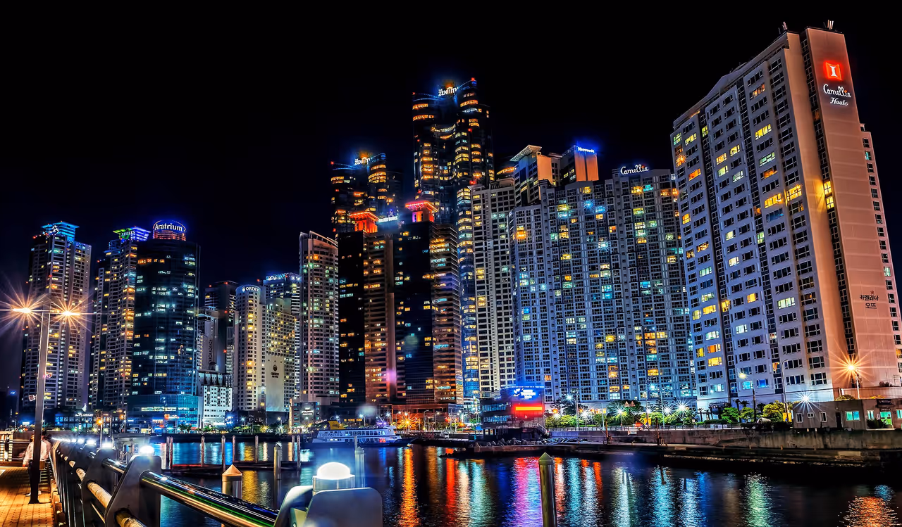 Marina reflections in Busan