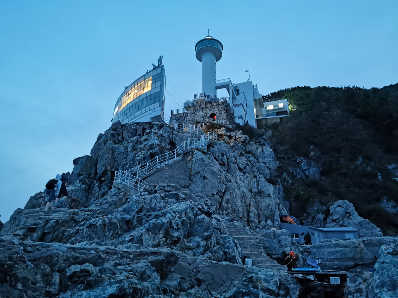 Cliff lighthouse in Busan