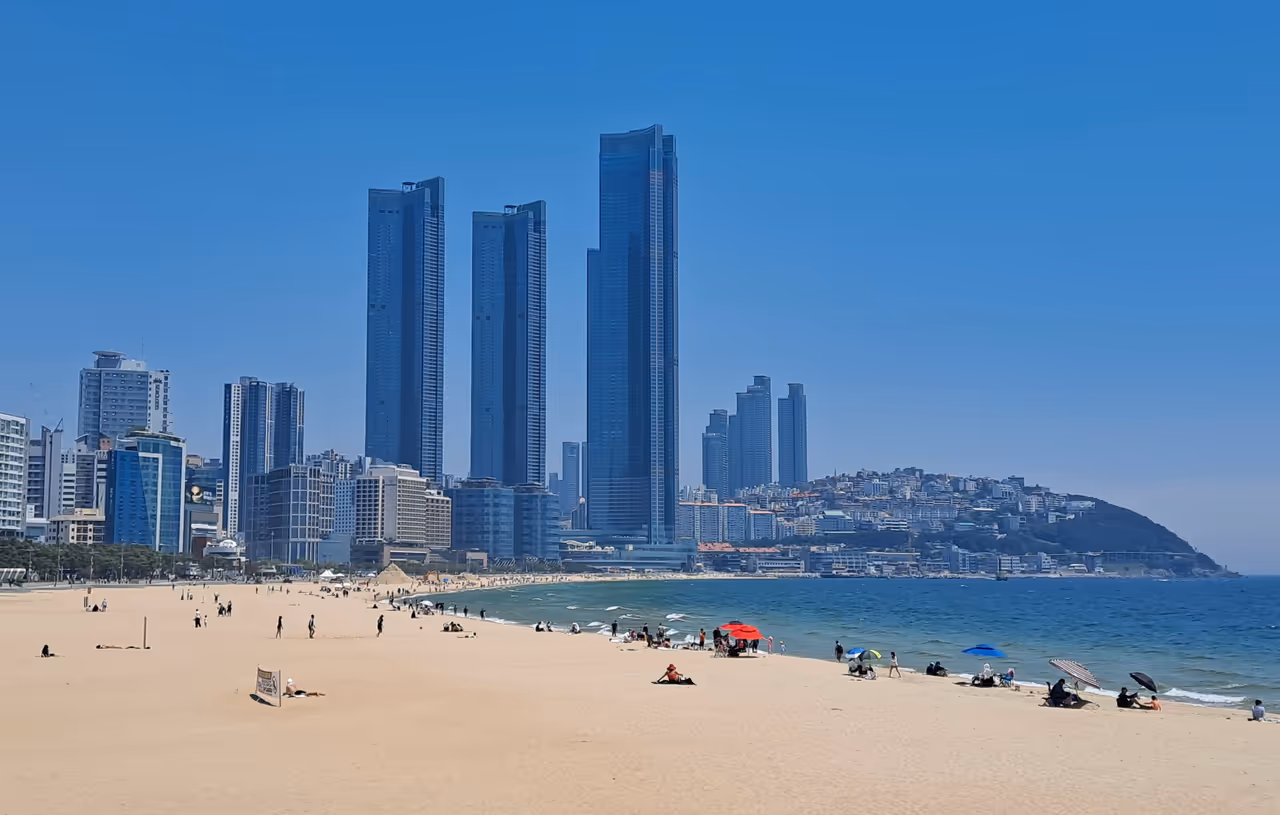 A view of Haeundae Beach in Busan, South Korea