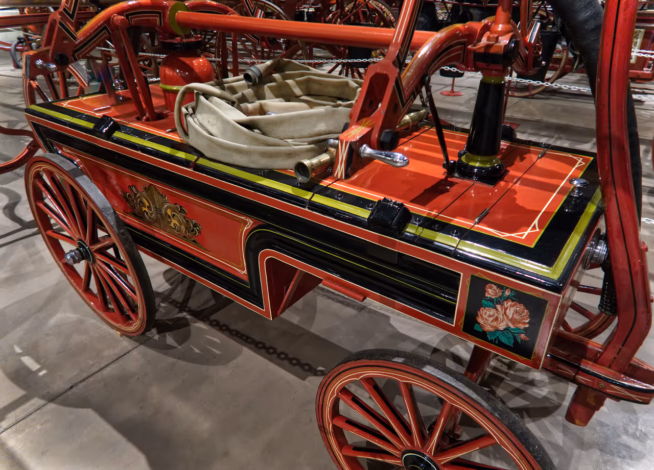 Pumping vehicle in the Hall of flame museum of firefighting in Phoenix