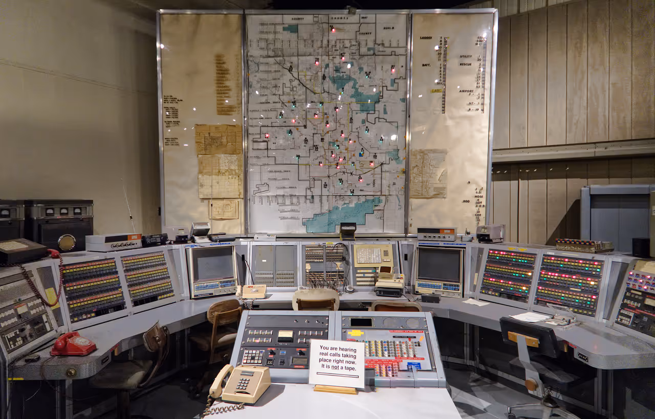 Command Center in the Hall of flame museum of firefighting in Phoenix