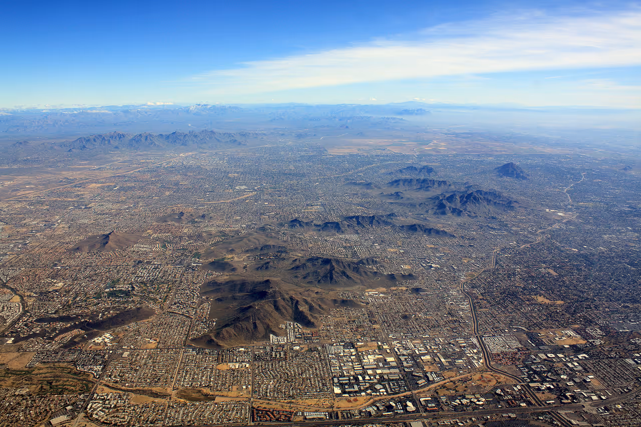 Phoenix from the airplane