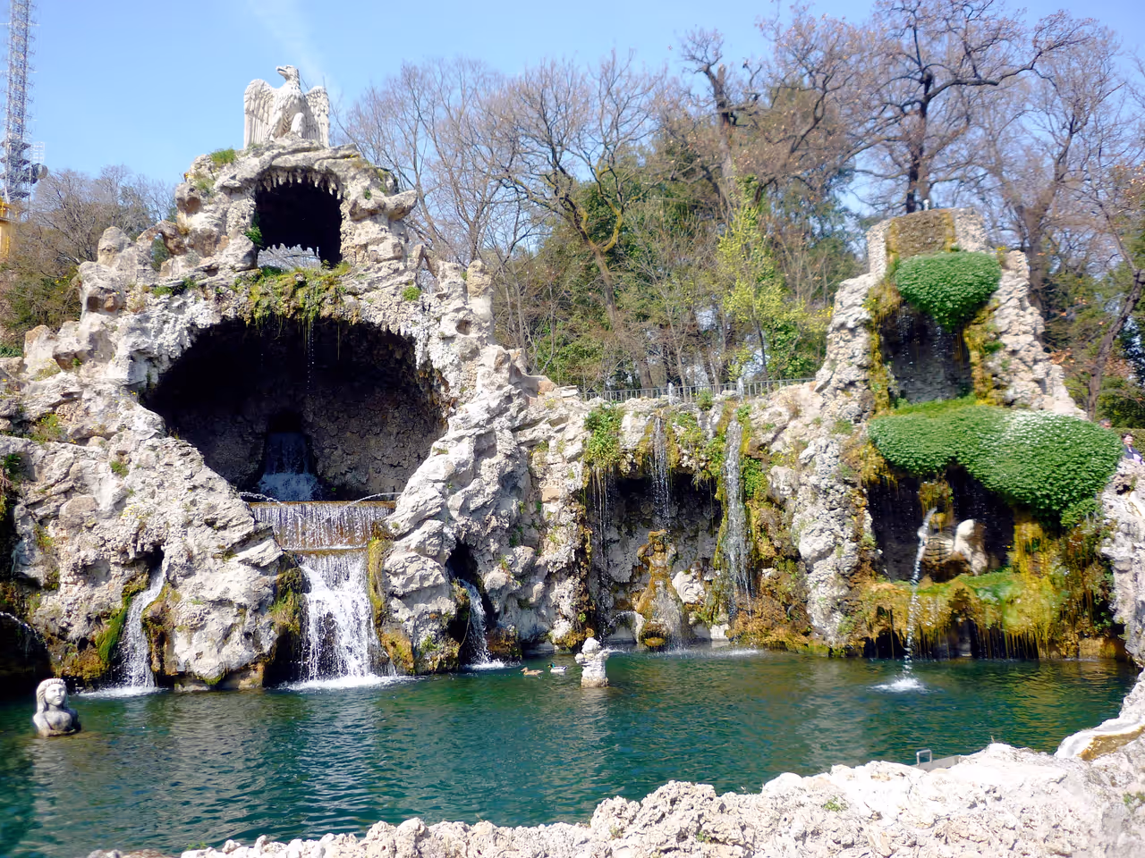 Gardens in the Vatican City, summer time