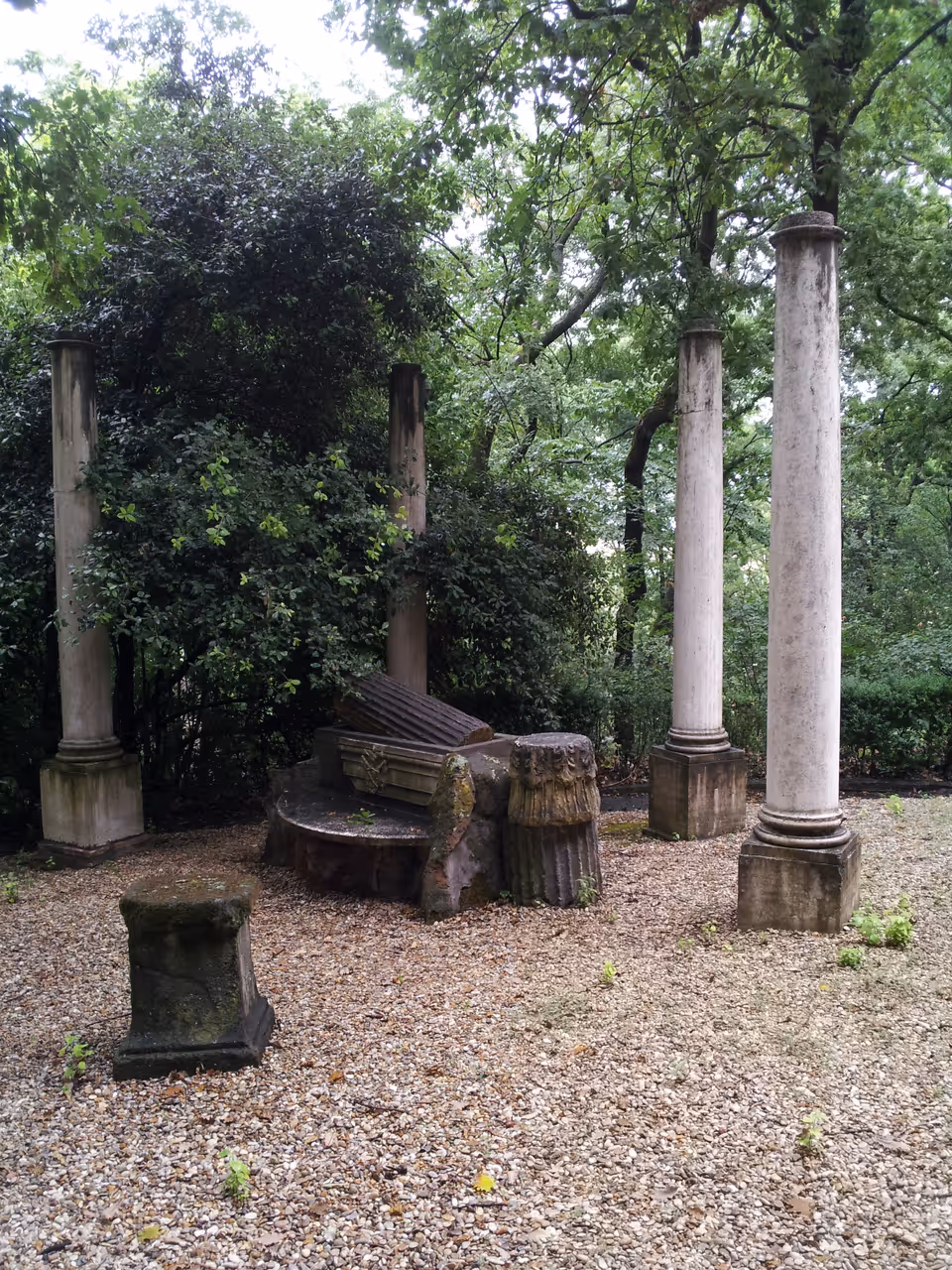 Replica of ancient ruins in the Vatican Gardens