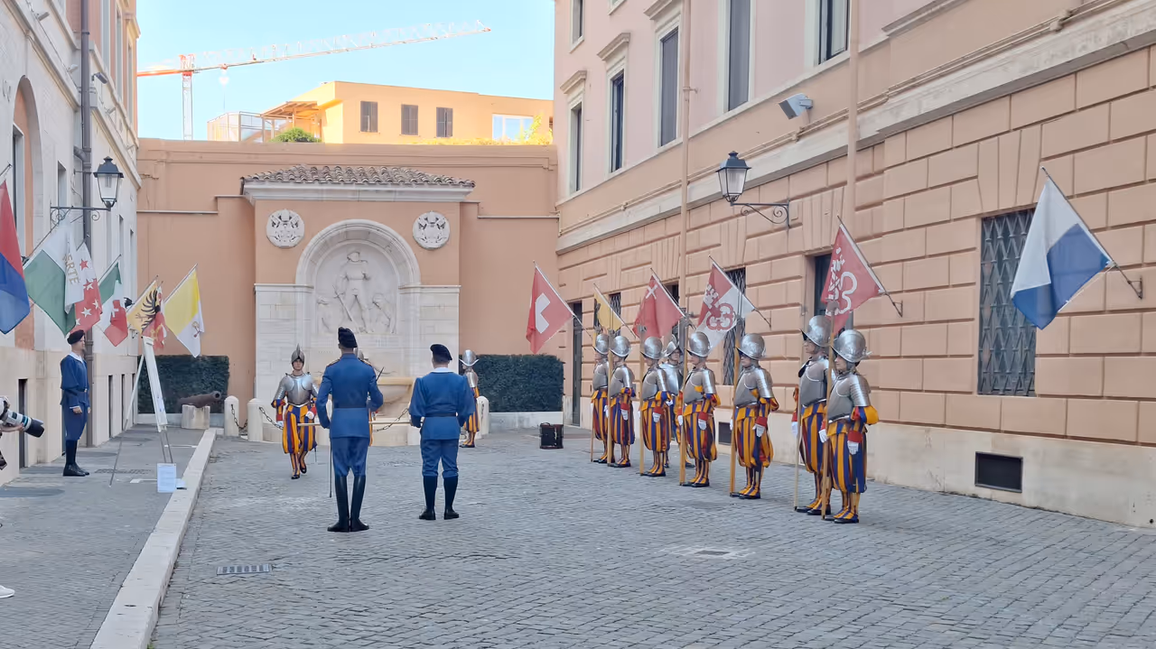 Pontifical swiss guard in Vatican city