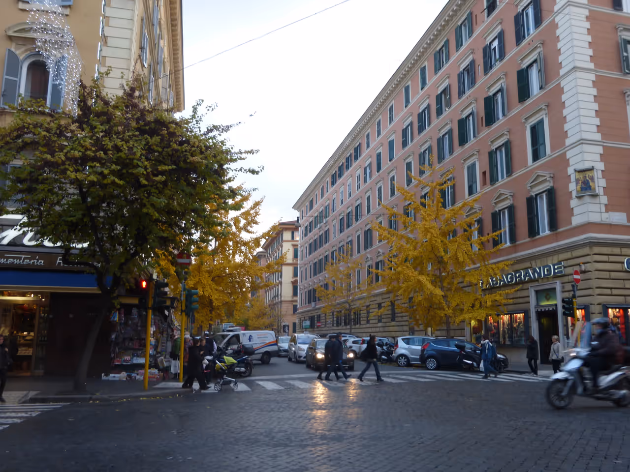 Via cola di rienzo evening scene nightlife spot in Vatican city