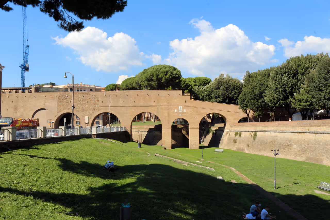 Gardens of castel sant angelo in Vatican city
