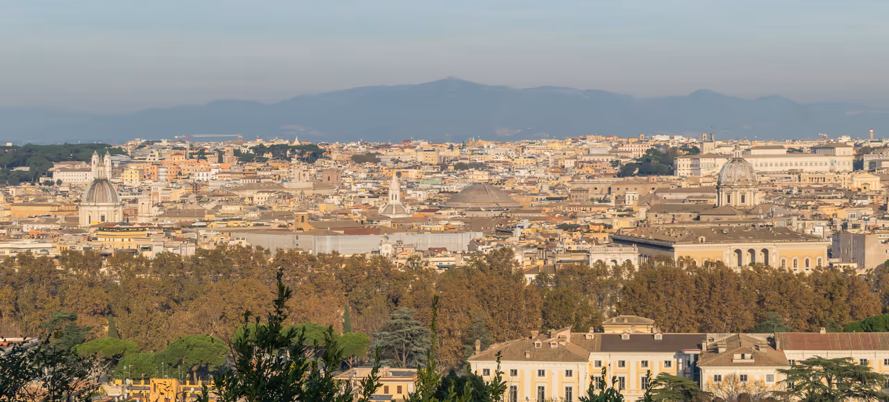 Gianicolo panoramic view of Vatican city