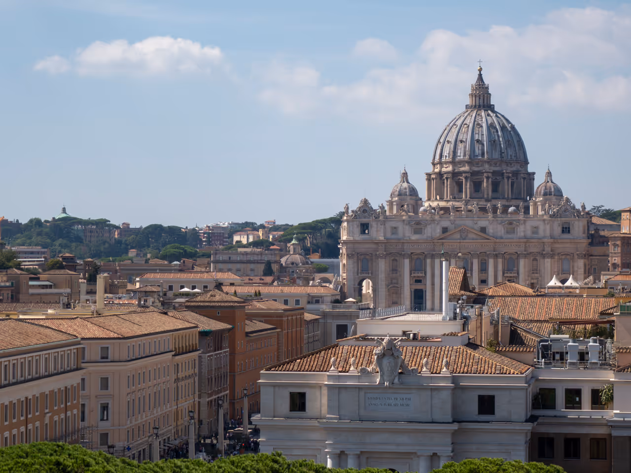 St. peter's dome viewpoint in Vatican city